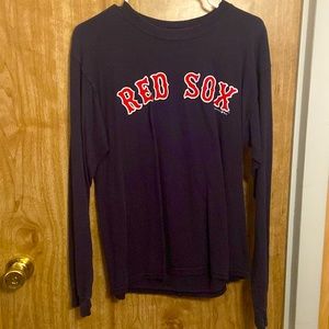 2Pk Long Sleeve Tee’s Navy Blue and Red. Boston Red Sox